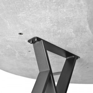 Masă de bucătărie DP Tokyo Rondo 130x130x75 cm Beton/Black