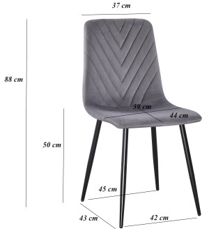 Scaun pentru bucătărie Yasen DC-5012-S Grey