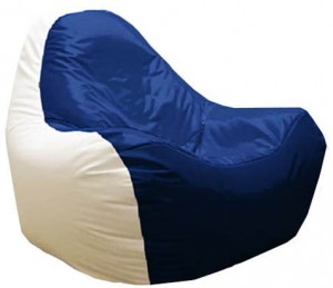 Кресло-мешок Relaxtime Hi-Poly Medium Blue/White
