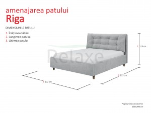 Pat Riga 160 x 200 cm Grey