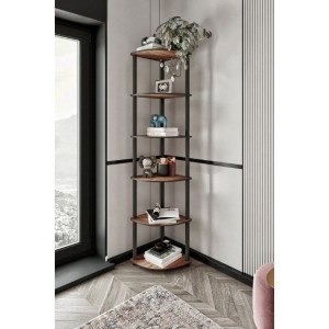 Стеллаж для гостинной Hanah Home Bookcase 6 Corner Walnut