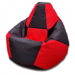 Fotoliu sac Bean Bag Pară Șahmate Oxford L Red