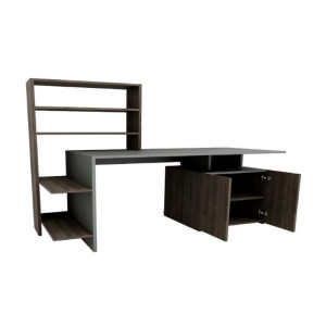 Birou Hanah Home Melis Walnut Anthracite