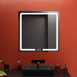 Oglindă cu iluminare LED Bayro Prisma 80 x 80 cm