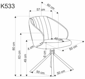 Scaun pentru bucătărie Halmar K533 Cappuccino