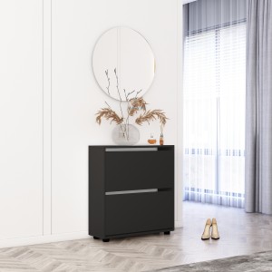 Dulap pentru pantofi Mobildor Leo 2 uși 86x80x27 cm Anthracite