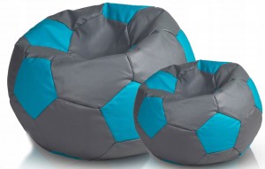 Кресло-мешок Bean Bag Мяч Eco 2XL Silver/Blue