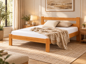 Pat din lemn Mebel Lev SONIA 160 x 200 cm Natural