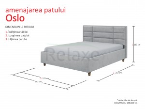 Pat Oslo 160 x 200 cm Dark Grey