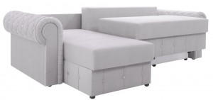 Canapea de colț extensibilă ArtVent Model II Chesterfield Grey