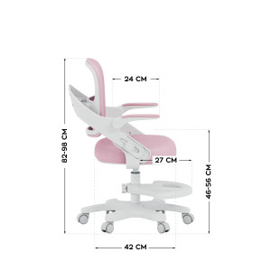 Fotoliu pentru copil Junior 4.3 Pink
