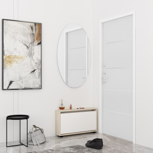Comodă pentru pantofi Mobildor Leo 1 ușă 47 x 50 x 27 cm Sonoma/White