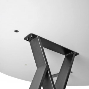 Кухонный стол DP Tokyo Rondo 130x130x75 см Шелковый камень/Black