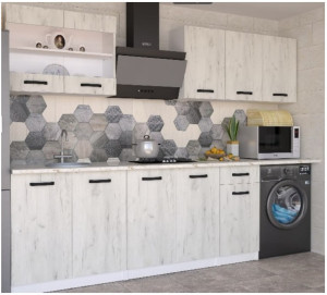 Bucătărie în serie Yasen Samanta 2.0 m White