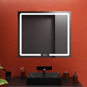 Oglindă cu iluminare LED Bayro Prisma 90 x 80 cm