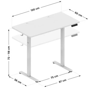 Masă gaming Leader 6.9 White