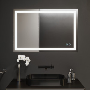 Oglindă cu iluminare LED Bayro Elipso 100 x 80 cm 