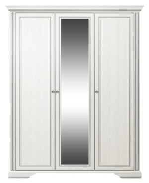 Dulap Yasen White 3D2S Pin Argentiu