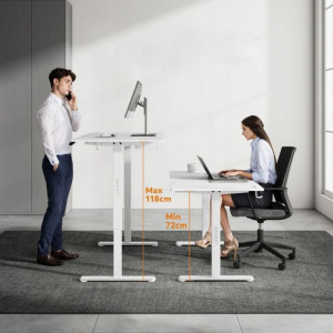 Masă gaming Sense7 Nojo 120 x 60 cm White