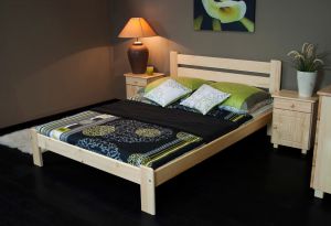 Pat din lemn MM Eliza 90 x 200 cm Beige
