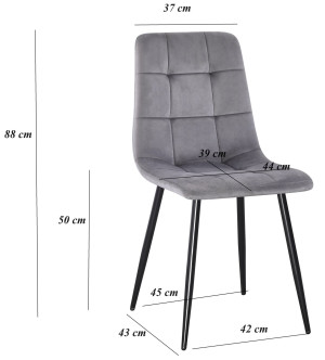 Scaun pentru bucătărie Yasen DC 5012 L Grey