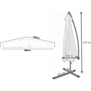Umbrelă GardenLine GAO2866 Green
