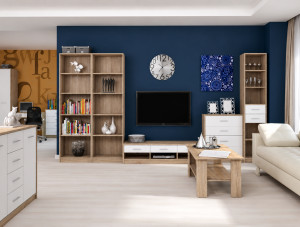 Comoda Yasen Nepo 2D4S Sonoma Oak/Pure White