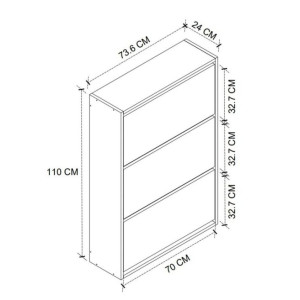 Обувница Bofigo 18-03 White/Pine