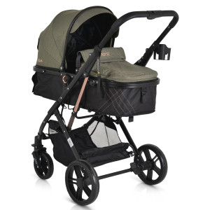 Cărucior 2 în 1 transformabil Moni Raffaelo Green Olive