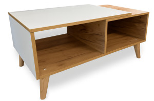 Masă de cafea MatroLuxe №1 Baroque Ristretto Oak / White Alaska