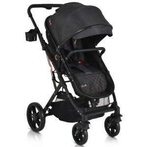 Cărucior 2 în 1 transformabil Moni Raffaelo Black