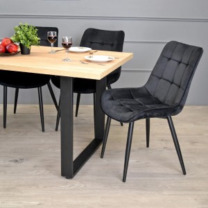 Masă de bucătărie DP Hana 150x80 cm Sonoma/Black