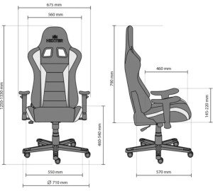 Fotoliu gaming Nowy Styl Hexter ML FAB Black+Grey