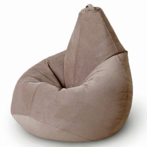 Fotoliu sac Bean Bag Pară Velur XL Beige