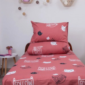 Подростковое постельное бельё "Soft Dreams" 145 x 210 см Kitten Red