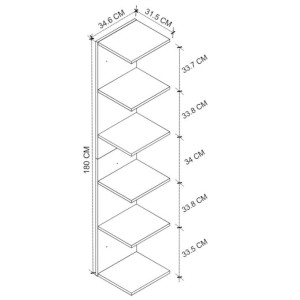 Etajeră pentru living Bofigo 15-07 Pine
