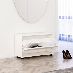 Comodă pentru pantofi Mobildor Leo 1 ușă 47 x 50 x 27 cm White
