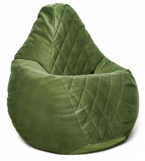 Кресло-мешок Bean Bag Груша "Maserrati" Ромб Green