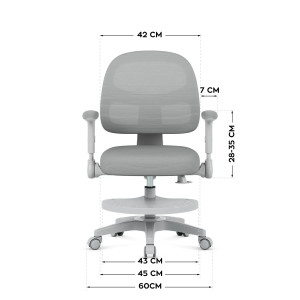 Fotoliu pentru copil Junior 5.0 Grey