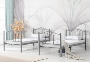 Pat supraetajat pentru copii Evger R-25 90 x 200 cm Grey