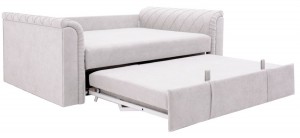 Canapea dreaptă extensibilă Aleco Power Grey