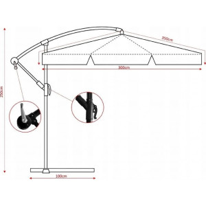 Umbrelă GardenLine GAO2866 Green