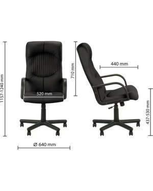 Fotoliu directorial Germes Steel LE-A Black