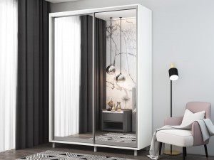 Шкаф-купе Модель S 150x220x60 см Alb Briliant