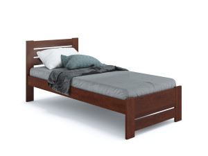 Pat din lemn KLEN Karoline 90 x 200 cm Nuc