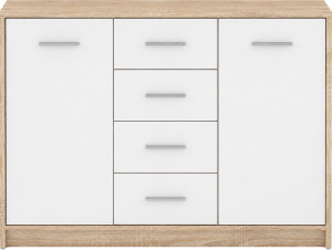 Comoda Yasen Nepo 2D4S Sonoma Oak/Pure White