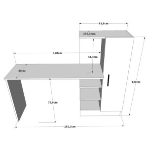 Birou Hanah Home Ct2-Aw Atlantic Pine White