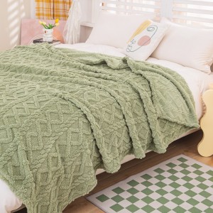 Cuvertura Relaxe Home Tufted Fleece Green