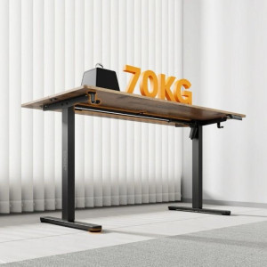 Masă gaming Sense7 Nojo Light 140 x 70 cm Dark Brown