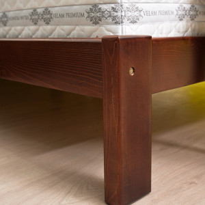 Pat din lemn MobiCasa L 210 140 x 200 cm Brown